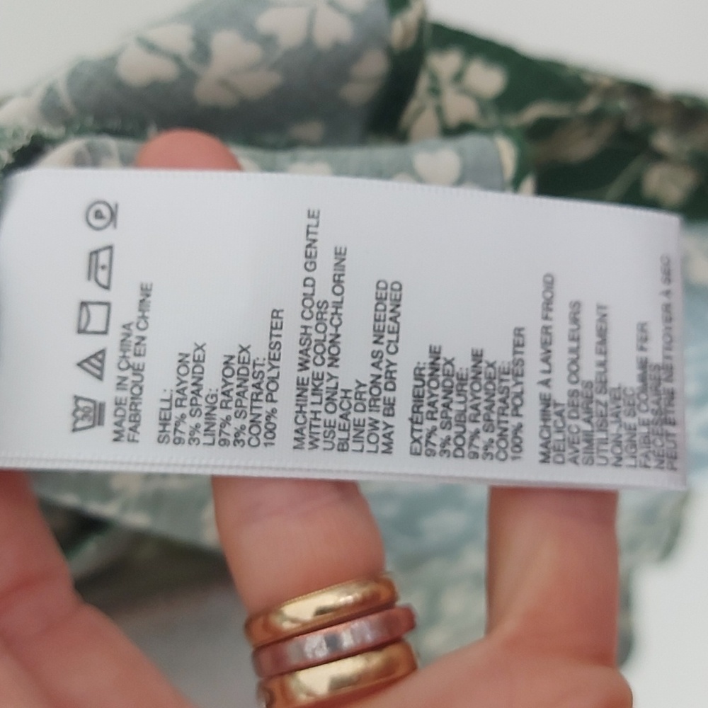 Urban Outfitters Kimchi Blue Rita Green Clover Floral Wrap Mini Dress XS (10) - Picture 12 of 15